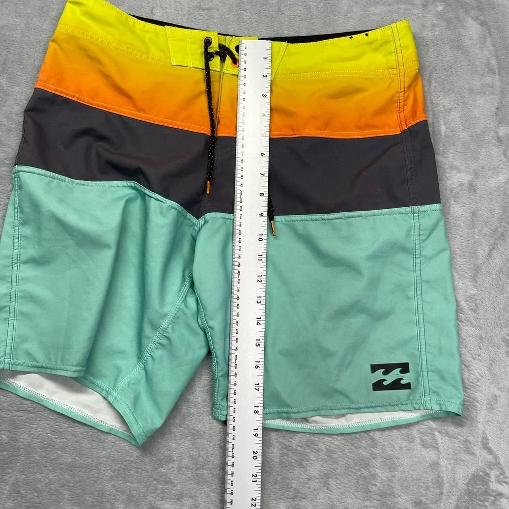 Billabong Shorts Men 33 Multi Colorblock Beach Wear Platinum X Summer Swim Trunk